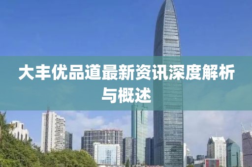 大丰优品道最新资讯深度解析与概述