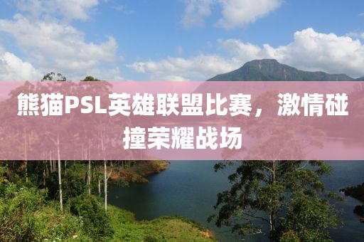 熊猫PSL英雄联盟比赛，激情碰撞荣耀战场