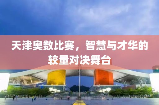 天津奥数比赛，智慧与才华的较量对决舞台