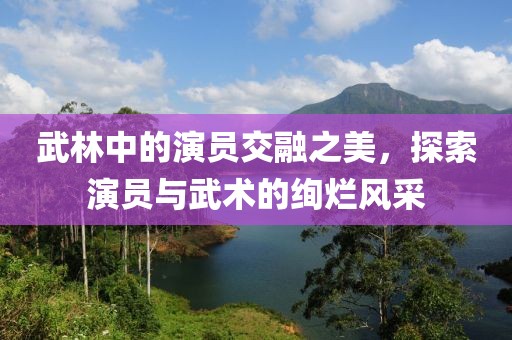 武林中的演员交融之美，探索演员与武术的绚烂风采