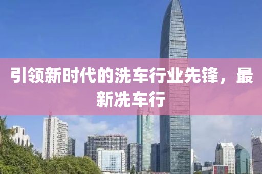引领新时代的洗车行业先锋，最新冼车行