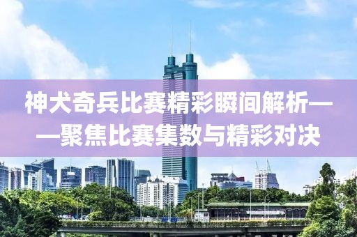 神犬奇兵比赛精彩瞬间解析——聚焦比赛集数与精彩对决