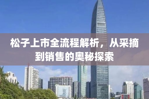 松子上市全流程解析，从采摘到销售的奥秘探索