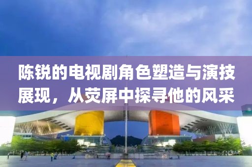 陈锐的电视剧角色塑造与演技展现，从荧屏中探寻他的风采