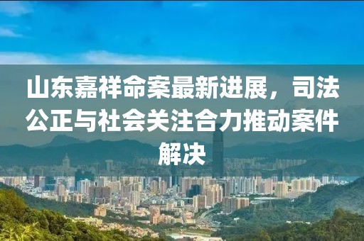 山东嘉祥命案最新进展，司法公正与社会关注合力推动案件解决