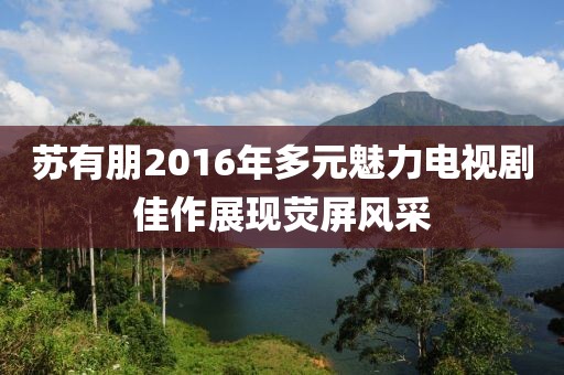 苏有朋2016年多元魅力电视剧佳作展现荧屏风采