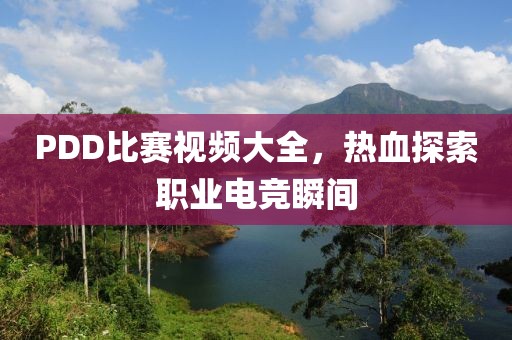 PDD比赛视频大全，热血探索职业电竞瞬间