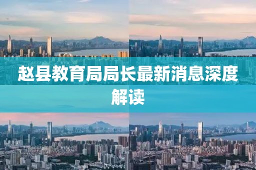赵县教育局局长最新消息深度解读