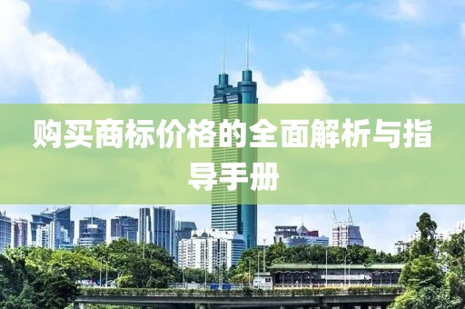 购买商标价格的全面解析与指导手册