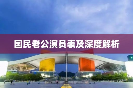 国民老公演员表及深度解析
