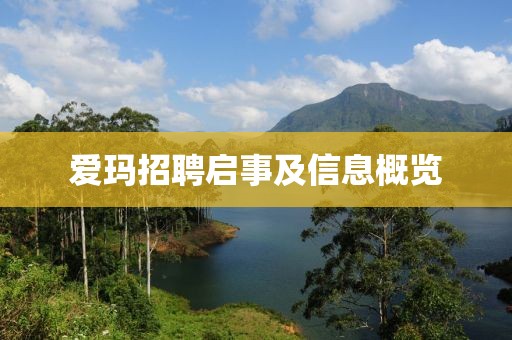 爱玛招聘启事及信息概览