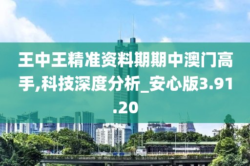 王中王精准资料期期中澳门高手,科技深度分析_安心版3.91.20