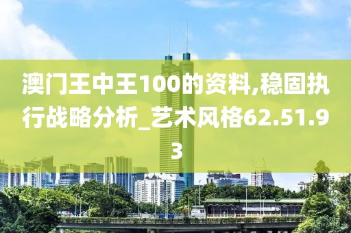 澳门王中王100的资料,稳固执行战略分析_艺术风格62.51.93