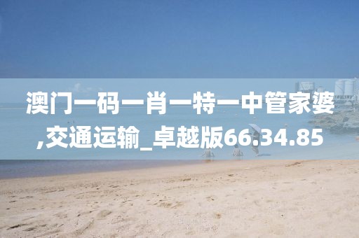澳门一码一肖一特一中管家婆,交通运输_卓越版66.34.85