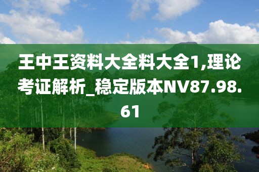 王中王资料大全料大全1,理论考证解析_稳定版本NV87.98.61
