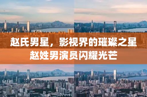 赵氏男星，影视界的璀璨之星赵姓男演员闪耀光芒