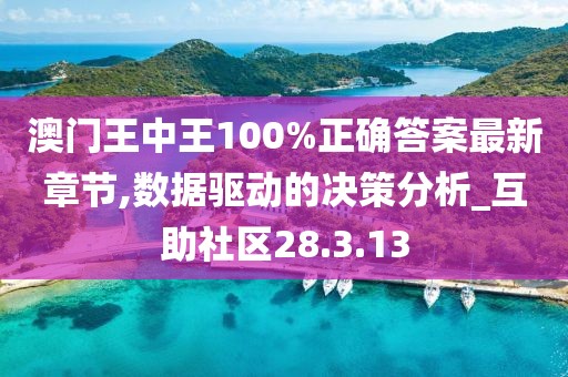 澳门王中王100%正确答案最新章节,数据驱动的决策分析_互助社区28.3.13