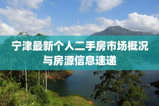 宁津最新个人二手房市场概况与房源信息速递