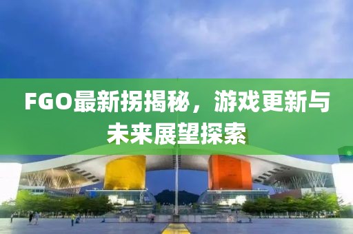 FGO最新拐揭秘，游戏更新与未来展望探索