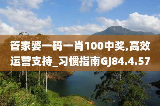 管家婆一码一肖100中奖,高效运营支持_习惯指南GJ84.4.57