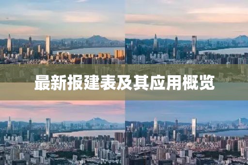 最新报建表及其应用概览