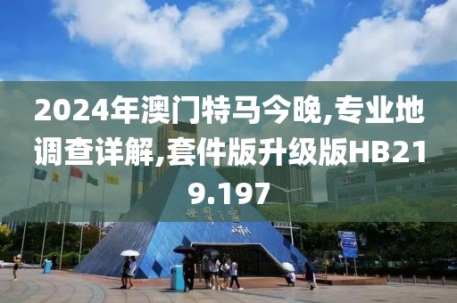 2024年澳门特马今晚,专业地调查详解,套件版升级版HB219.197