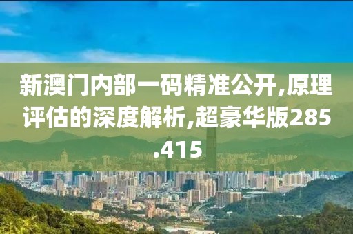 新澳门内部一码精准公开,原理评估的深度解析,超豪华版285.415