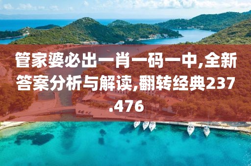 管家婆必出一肖一码一中,全新答案分析与解读,翻转经典237.476