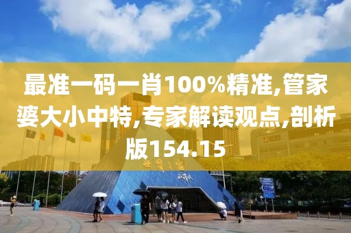 最准一码一肖100%精准,管家婆大小中特,专家解读观点,剖析版154.15