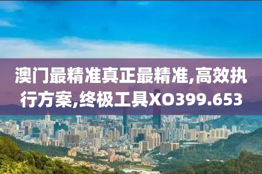 澳门最精准真正最精准,高效执行方案,终极工具XO399.653