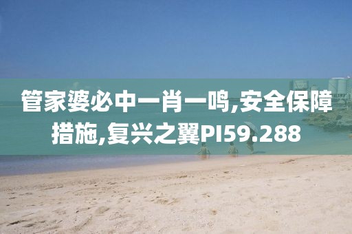 管家婆必中一肖一鸣,安全保障措施,复兴之翼PI59.288