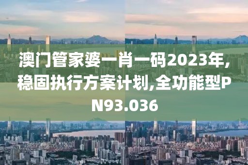 澳门管家婆一肖一码2023年,稳固执行方案计划,全功能型PN93.036