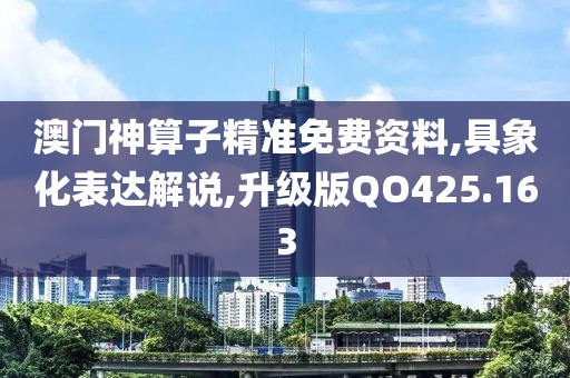 澳门神算子精准免费资料,具象化表达解说,升级版QO425.163