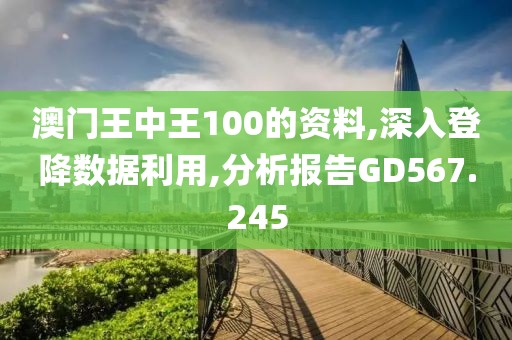 澳门王中王100的资料,深入登降数据利用,分析报告GD567.245
