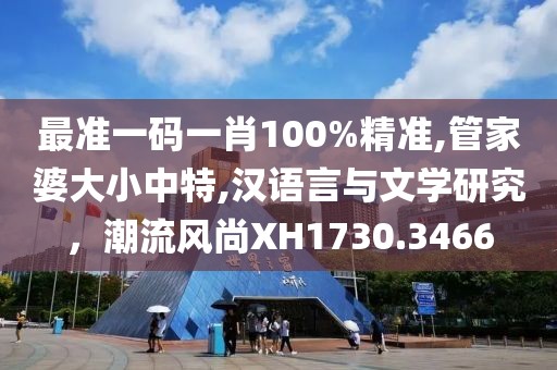 最准一码一肖100%精准,管家婆大小中特,汉语言与文学研究，潮流风尚XH1730.3466