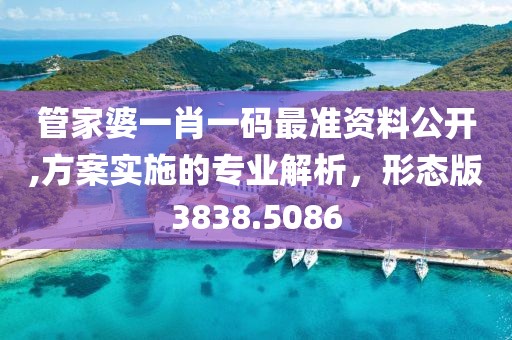 管家婆一肖一码最准资料公开,方案实施的专业解析，形态版3838.5086