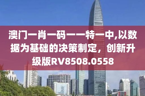 澳门一肖一码一一特一中,以数据为基础的决策制定，创新升级版RV8508.0558