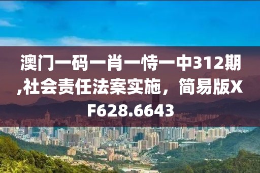 澳门一码一肖一恃一中312期,社会责任法案实施，简易版XF628.6643