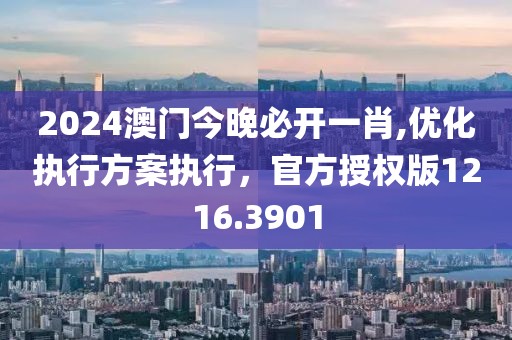 2024澳门今晚必开一肖,优化执行方案执行，官方授权版1216.3901