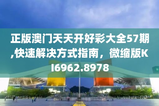 正版澳门天天开好彩大全57期,快速解决方式指南，微缩版KI6962.8978