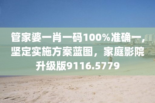 管家婆一肖一码100%准确一,坚定实施方案蓝图，家庭影院升级版9116.5779