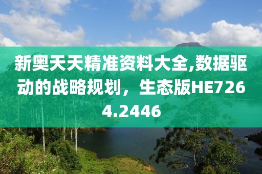 新奥天天精准资料大全,数据驱动的战略规划，生态版HE7264.2446