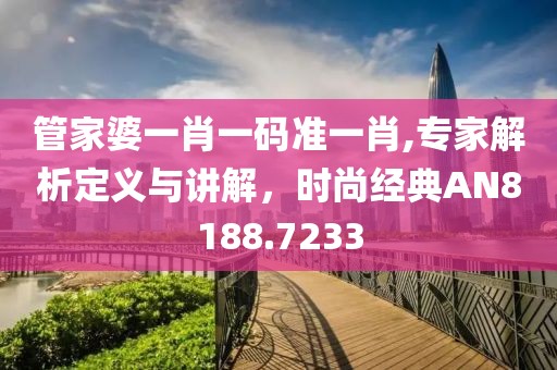 管家婆一肖一码准一肖,专家解析定义与讲解，时尚经典AN8188.7233