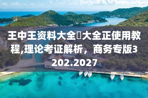 王中王资料大全枓大全正使用教程,理论考证解析，商务专版3202.2027