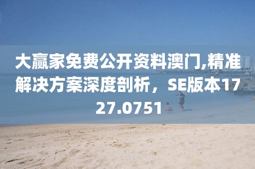 大赢家免费公开资料澳门,精准解决方案深度剖析，SE版本1727.0751