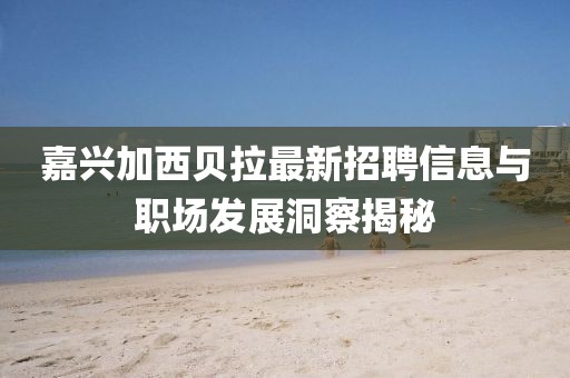 嘉兴加西贝拉最新招聘信息与职场发展洞察揭秘