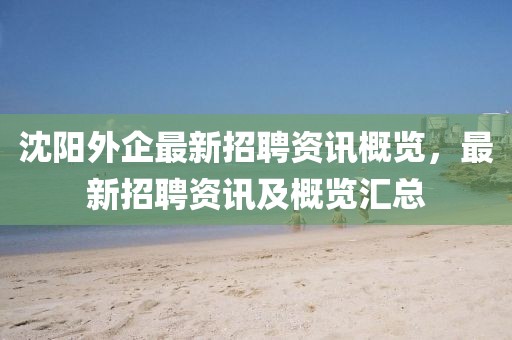 沈阳外企最新招聘资讯概览，最新招聘资讯及概览汇总