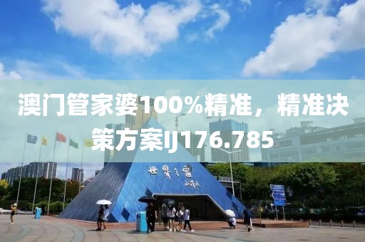 澳门管家婆100%精准，精准决策方案IJ176.785