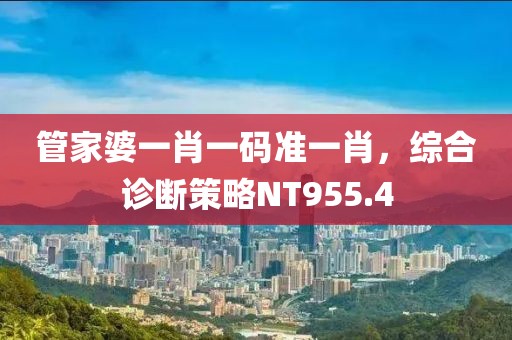 管家婆一肖一码准一肖，综合诊断策略NT955.4