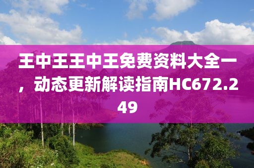 王中王王中王免费资料大全一，动态更新解读指南HC672.249